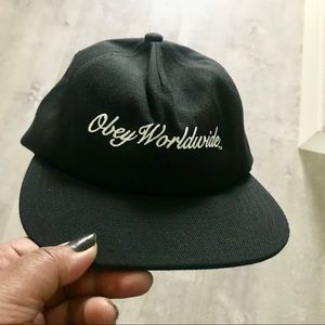 Obey Worldwide black snapback.
